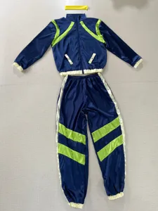 80s retro disco hip hop feest sportkleding kostuum set, stijlvol vintage trainingspak voor volw.
