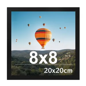 Quadratischer Holz Bilderrahmen 20x20cm schwarzer Fotorahmen für schöne Poster Wanddeko