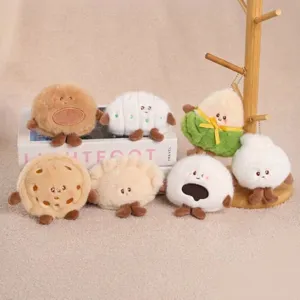 Lindo Serie Comida Colgante de Peluche Baozi Dumpling Zongzi Juguete
