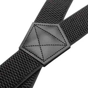 Bretelle elastiche nere per uomo e donna, accessori resistenti per lavoro e outdoor.