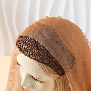 Brown anti-slip hijab headband crown for secure and stylish scarf styling every day.