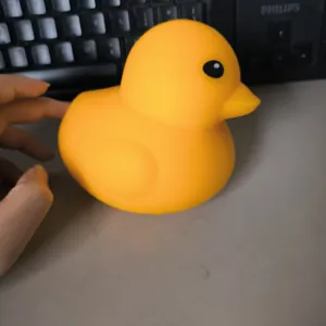 Yellow silicone duck squeeze toy stress relief cute animal desktop decompression cute toy