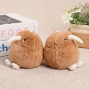 Creative Kiwi Bird Plush Pendant Cute Stuffed Animal Toy Fluffy Bag Charm Keyring Lightweight Soft Doll Gift