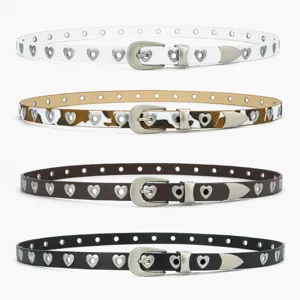 Ceinture fine femme boucle ardillon metal style polyvalent decorative taille elegante minimaliste