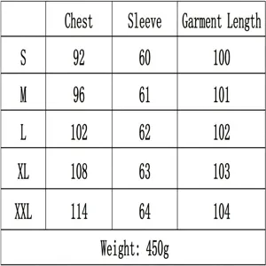 Tabla de tallas detallada para vestido de cuero mujer manga larga, busto y longitud.