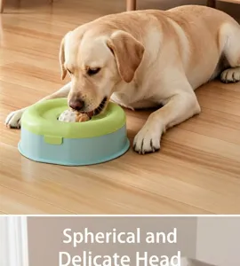 Ciotola anti-ingordigia per animali domestici, mangiatoia interattiva per cani e gatti.