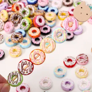 16mm acrylic donut beads for diy handmade bracelets phone charms jewelry making accessories