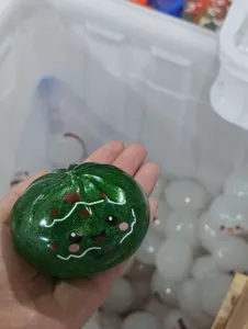 Christmas glitter squishy bun toy, cute stress relief fidget toy for fun and relaxation.