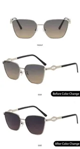 Men's metal frame polarized sunglasses UV protection driving outdoor fishing eyewear