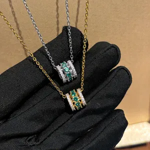 French light luxury waist diamond necklace for women, elegant clavicle chain jewelry.