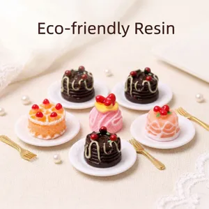 Ciondoli Torta Fragola Simulazione Miniatura Resina Dolce Carino Per Orecchini Fai Da Te Decorazione Custodia Telefono