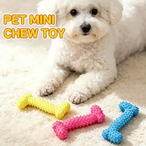 TPR dog chew toy puppy teething bone durable pet molar toys colorful teeth cleaning