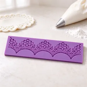 Silicone fondant mold lace texture close up for cake decorating and sugar craft details