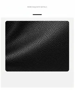Borsa a mano in pelle nera dettaglio primo piano texture grana materiale premium