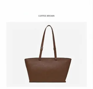 Borsa Tote Marrone Grande Capacità Borsa a Tracolla Casual Borsa da Lavoro Donna