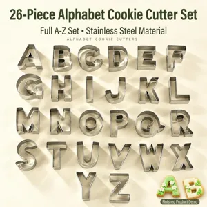 Alphabet Letter Cookie Cutters Stainless Steel Biscuit Mold DIY Baking Tools For Home Kitchen