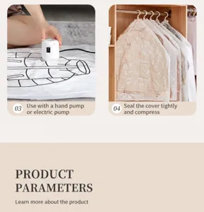 Sacs de rangement sous vide suspendus pour vêtements et doudounes, épaissis et étanches.