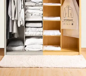 Housse de protection pour vêtements suspendus dans l'armoire, organisateur respirant pour manteau.