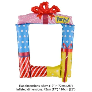 Inflatable foil balloon photo frame party decoration birthday party backdrop props balloons