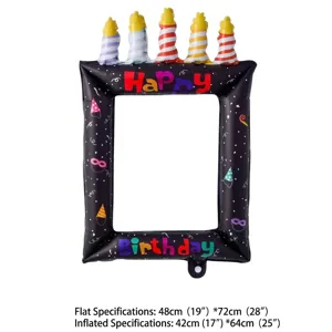 DIY photo frame foil balloon birthday party decoration inflatable picture frame prop