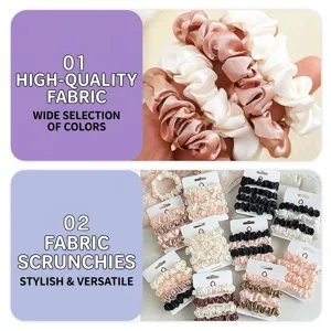 Satijn haarscrunchies set gladde haarelastiekjes voor vrouwen leuke paardenstaart houder