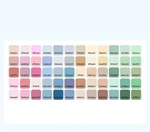 Custom color swatches and options chart for high waist yoga pants and fitness leggings.