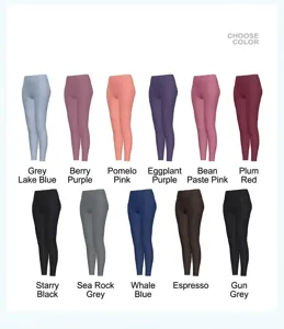 High waist mesh side pocket yoga pants stretch fitness running leggings multiple colors