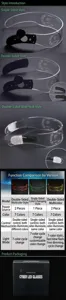 Futuristic LED light up glasses glowing cyber visor cyberpunk party bar flashing eyewear
