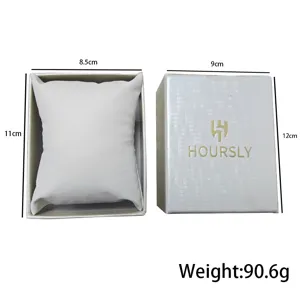 Rectangular watch gift box with pillow and cover, elegant packaging storage box for men women.