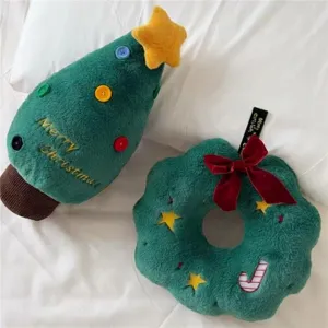 Christmas tree wreath plush pillow set soft stuffed holiday home sofa decoration cushions
