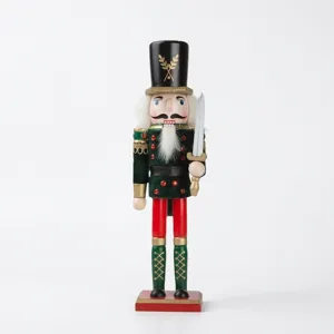 Dekorative Holz Nussknacker Figur 30CM Weihnachten Festliche Party Tischdeko Soldat