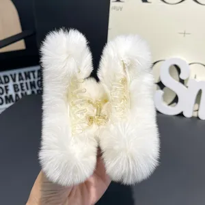 Grande molletta per capelli in peluche bianco soffice clip artiglio per styling capelli