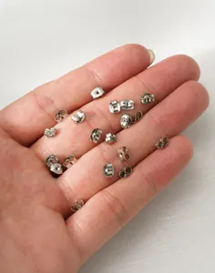 Parte trasera de pendiente de mariposa cuadrada de acero inoxidable accesorios DIY