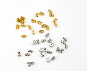 Respaldo de pendiente de mariposa de acero inoxidable oro plata tapones para joyas piezas