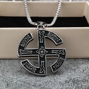 Vintage stainless steel men pendant necklace viking slavic amulet jewelry gift item