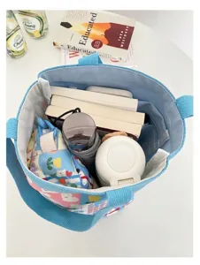 Grand sac seau en toile pour femmes, joli sac à main multifonctionnel et cabas.