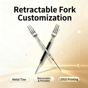 Titanium alloy portable telescopic toothpick keychain detail view, durable metal tool for daily use.