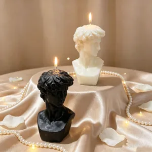 David Sculpture Scented Candle Human Art Statue Ornament Nordic Home Decor Aromatherapy Soy Wax Candle Photography Prop