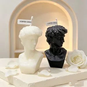 David sculpture scented candle art bust home decor aesthetic photo prop aroma candle