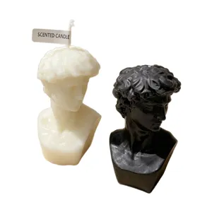 David sculpture scented candle aesthetic art statue bust home decor soy wax aromatherapy