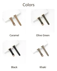 Leren vervangend horlogebandje compatibel met Apple Watch, elegant en slank design voor dames.