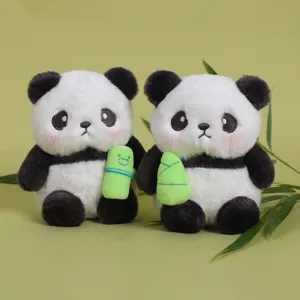 Lindo Panda Juguete de Peluche Llavero Animal de Peluche Colgante de Bolso Kawaii Panda Muñeca Juguete Suave Regalo de Cumpleaños Para Niños