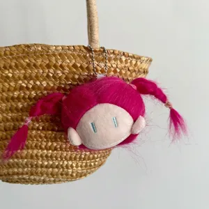 Plüschpuppe Anhänger Süße Cartoon Figur Langhaar Geflochtene Puppe Schlüsselanhänger Tasche Zubehör Weiches Stofftier
