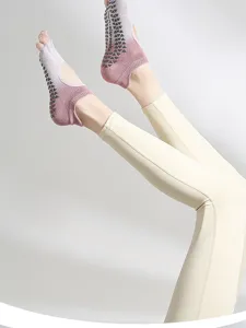 Women professional five toe yoga socks with grip non slip dots for pilates gym workout 1pc