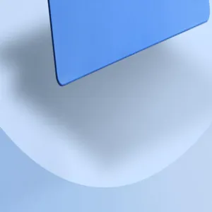Blaues A4 Schreibunterlage Detailbild, glatte Klemmbrett Oberflaeche fur Buro und Schule.
