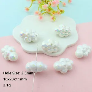 Colorful acrylic cloud beads DIY jewelry making loose spacer charms bracelet accessories 10pcs