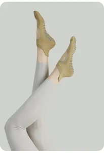 Non-slip pilates yoga five toe socks women open arch fitness training grip ankle socks