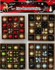 Set palline di Natale scatola regalo decorazioni festive per albero di Natale addobbi