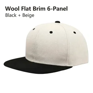 Zweifarbige Snapback Baseballkappe mit flachem Schirm und 6-Panel Design für Damen.