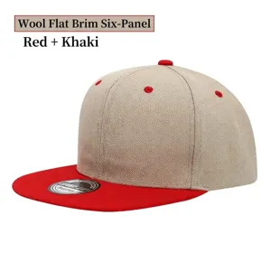 Flache Krempe Hip Hop Baseball Cap, zweifarbige Snapback Mütze für Outdoor Sonnenschutz.